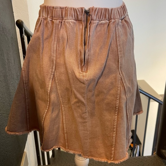 Cute Wishlist Jeans Skirt Peach Pink - Picture 2 of 4